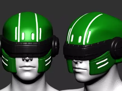 helmet high poly sculpt 3d printable  3D model 105
