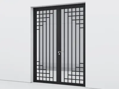 Aluminium door 239 3D model