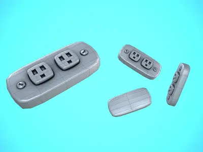 LIGHT SWITCHER 05 CARTOON STYLIZED Low-poly 3D model