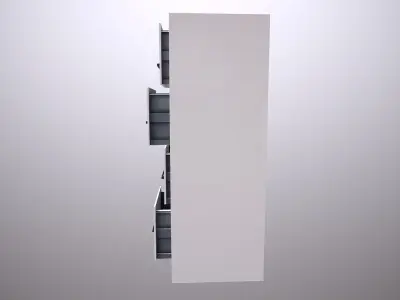 Futuristic Filling Cabinet Low-poly 3D model
