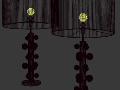 Pair of table Lamp by LA Studio  3D model