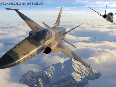  Iranian Aircraft HESA Saeqeh without Arm Rigged 