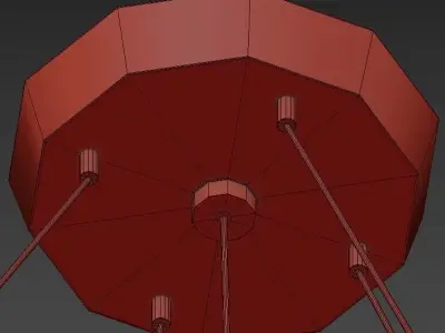 Quarz savoy chandelier gold 3D model