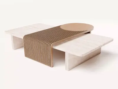 coffee table Low-poly 3D model