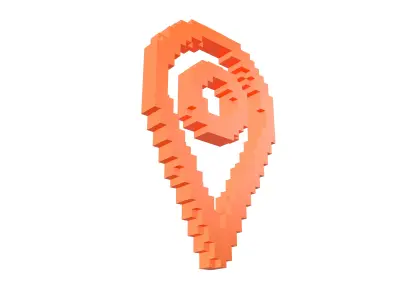 Voxel Map Tag v1 003 Low-poly 3D model