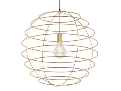 Sphere gold pendant light 3D model