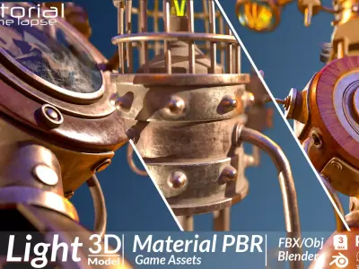 Lamp-watch Model 3D Model Low-poly 3D model