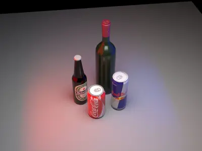 Wine Bottles  3D model
