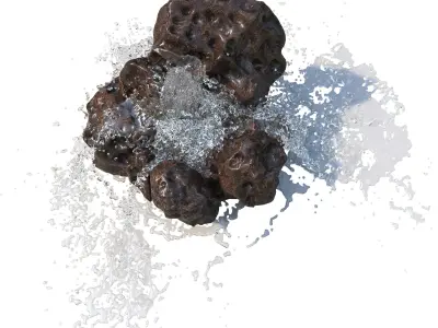 3 Rock fountain 3D model