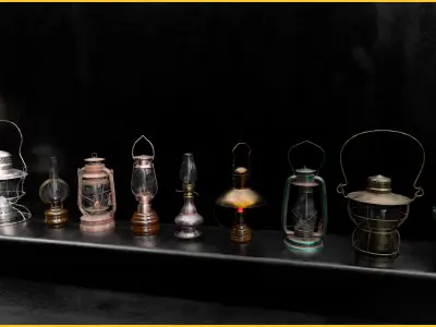 Ac old lantern plus Low-poly 3D model