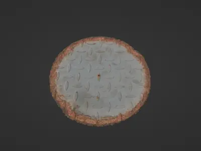 Metal Hole Cover Low-poly 3D model