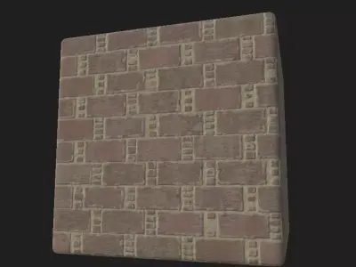 Worn Bricks - PBR Tileable Texture Set 3D model