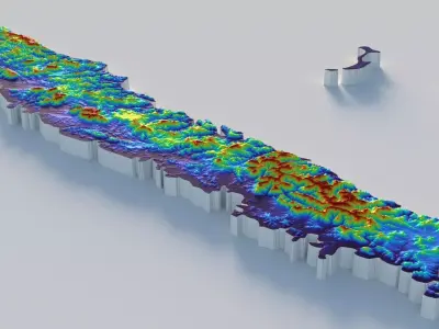 New Caledonia Terrain Country 3D model
