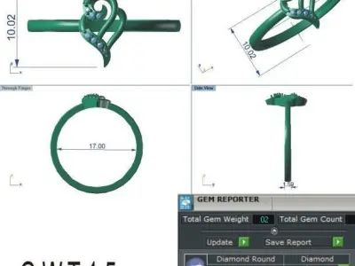 Light weight ring model  3D print model
