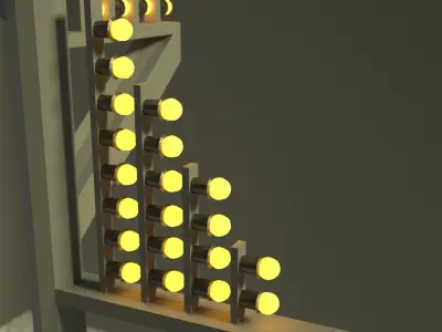 Street Lamp Low-Poly Low-poly 3D model