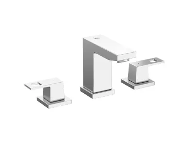 Cube Countertop Basin 80 Set 3D model