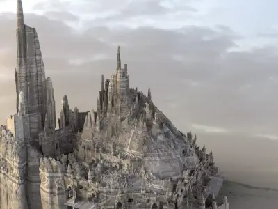 Desert Towers Ruin collection 2 models 3D model