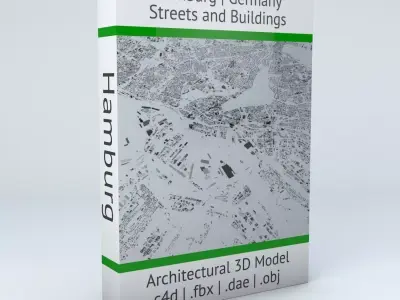 Hamburg Streets and Buildings 3D model