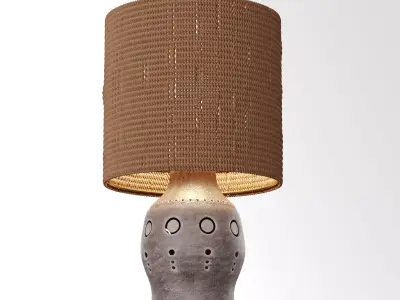 Ceramic table lamp with eyelets Free 3D model