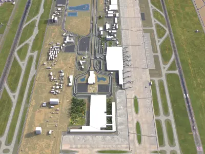 Bengaluru - Kempegowda Airport - BLR Low-poly 3D model