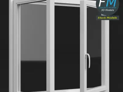 Window double flat 3D model