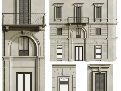 Facade classic house 6 3D model