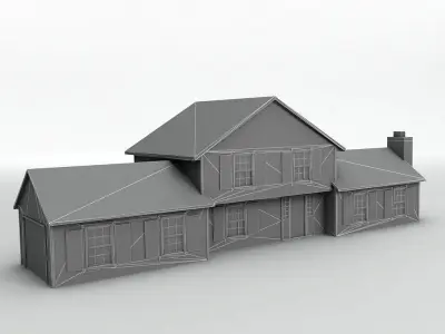 House 4 Low-poly 3D model