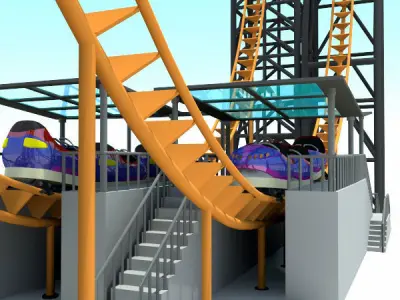 Vertical Roller Coaster 3D model
