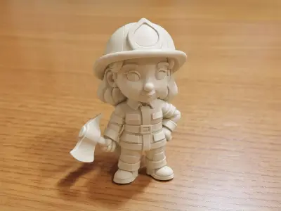 Firefighter Girl 3D Printable 3D print model
