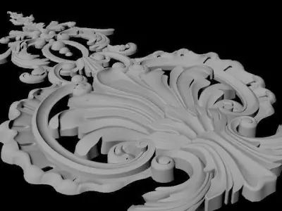 dekor golden ornate chandelier 3D model