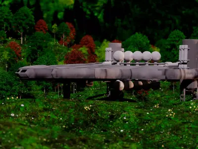 Planet Killer Spaceship Low-poly 3D model