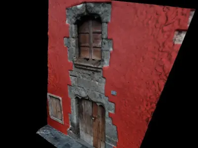 Medieval facane window and door 3D model