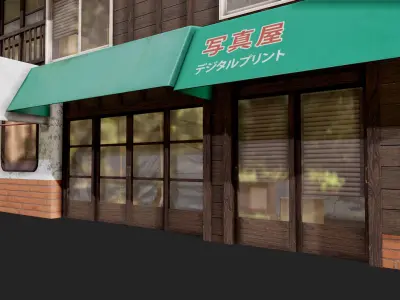 Kyoto Style House Low-poly 3D model