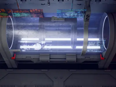 sci - fi resuscitation capsule 3D model