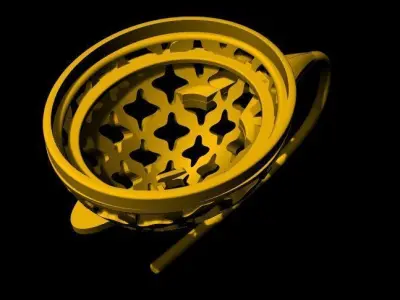 Oval Stone Stud Earrings 3dm file 3D print model