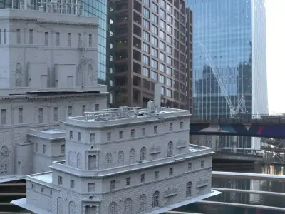City High Street with Angel hotel 3D model