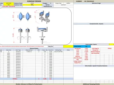 Marquise Diamond Stud Earrings CAD Design Gold Silver Jewelry 3D print model