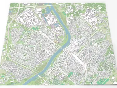 Cityscape Toledo Ohio United States 3D model