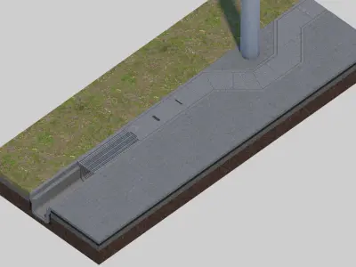 Gutter fall lid type U type 3D model