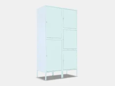 HALLAN Combination with doors Low-poly 3D model
