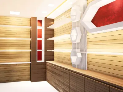 Jewellery shop interior 3D model