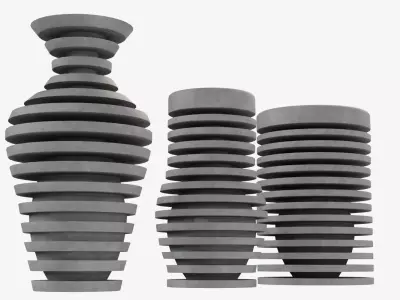 Illusion Decoration Vase Low-poly 3D model