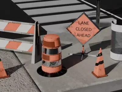 NYC City props lightpack Low-poly 3D model