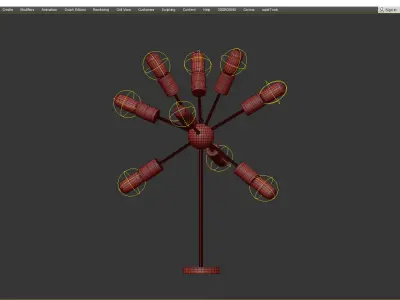 Sputnik Table by Restoration Hardware Low-poly 3D model