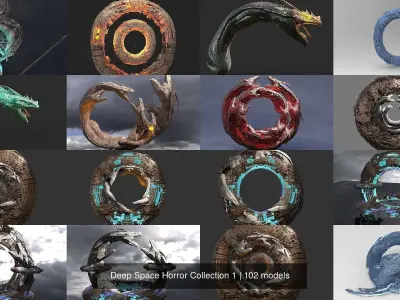Deep Space Horror Collection 1 3D Model Pack