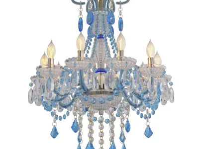 Georgian Glamour Grand Crystal Chandelier 3D model