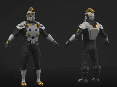 Sci Fi Centurion Low-poly 3D model