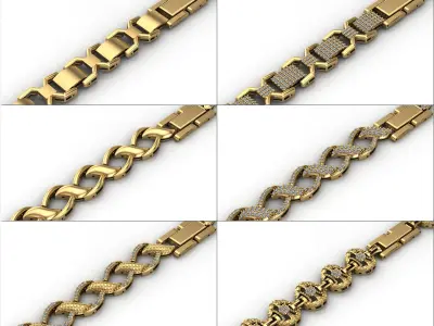 70 Model Womens Bracelet Gents Bracelets Mens Bracelets Bangles  3D Model Pack