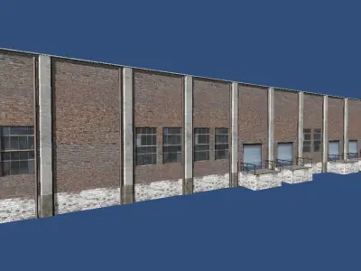 Industrial buildings collection Low-poly 3D model purchase