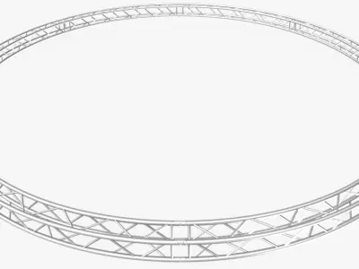Circle Square Truss - Full diameter 800cm 3D model